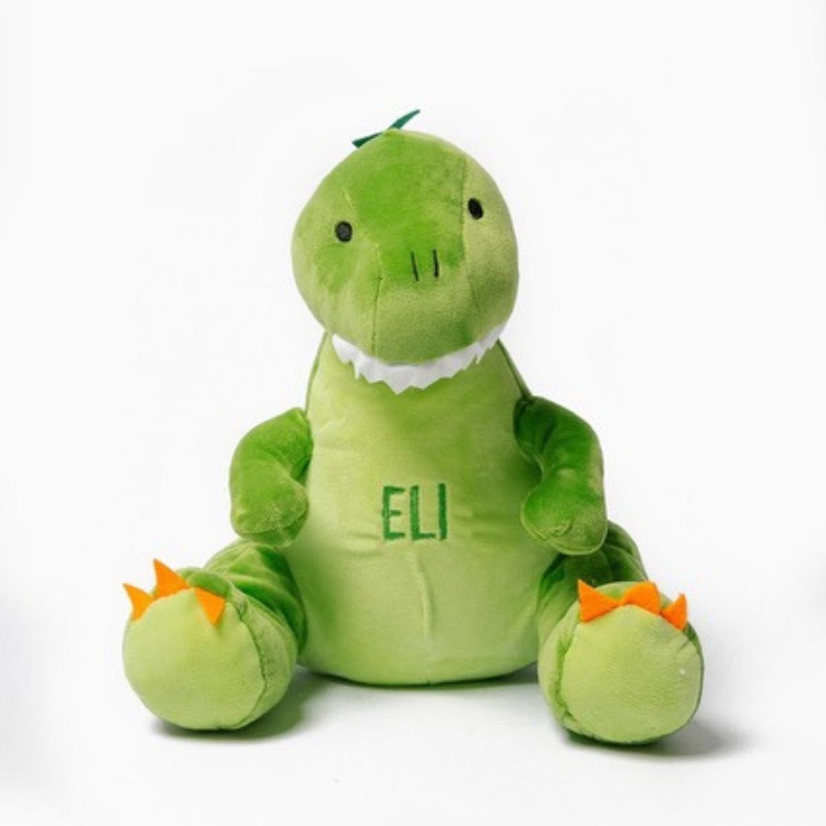 Personalised Baby Blanket and Soft Dinosaur Bundle