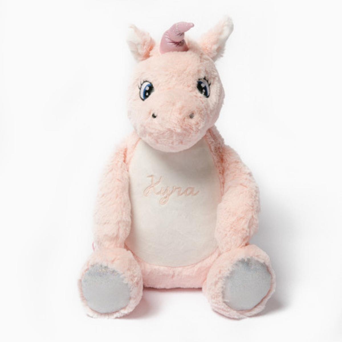 Personalised Baby Blanket and Soft Unicorn Teddy Bundle