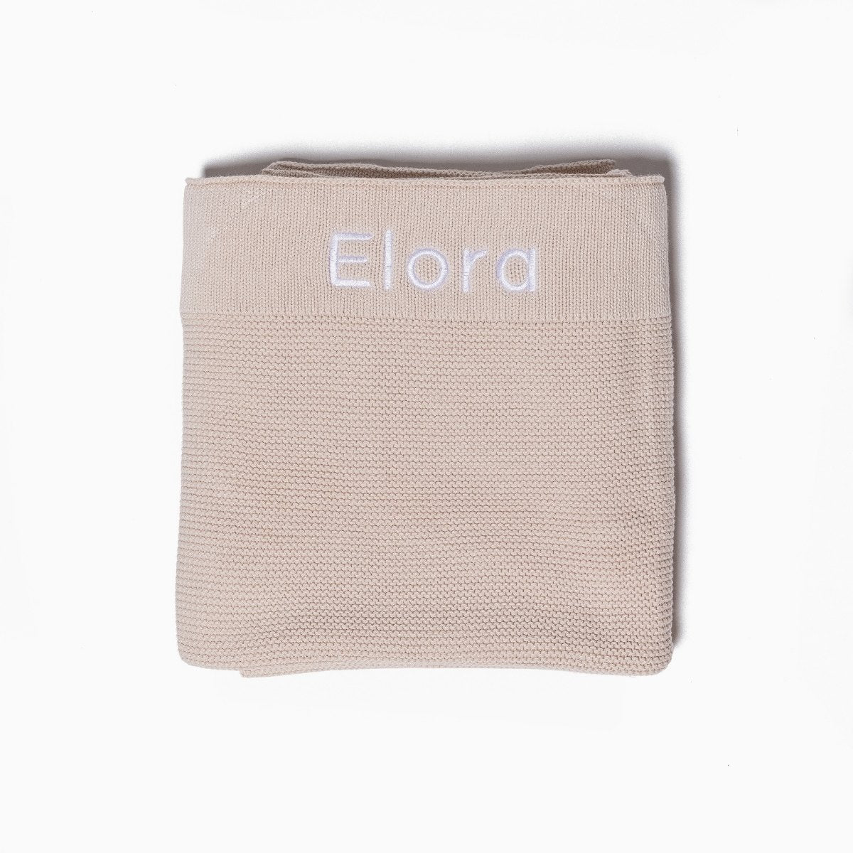 Personalised Beige Baby Blanket