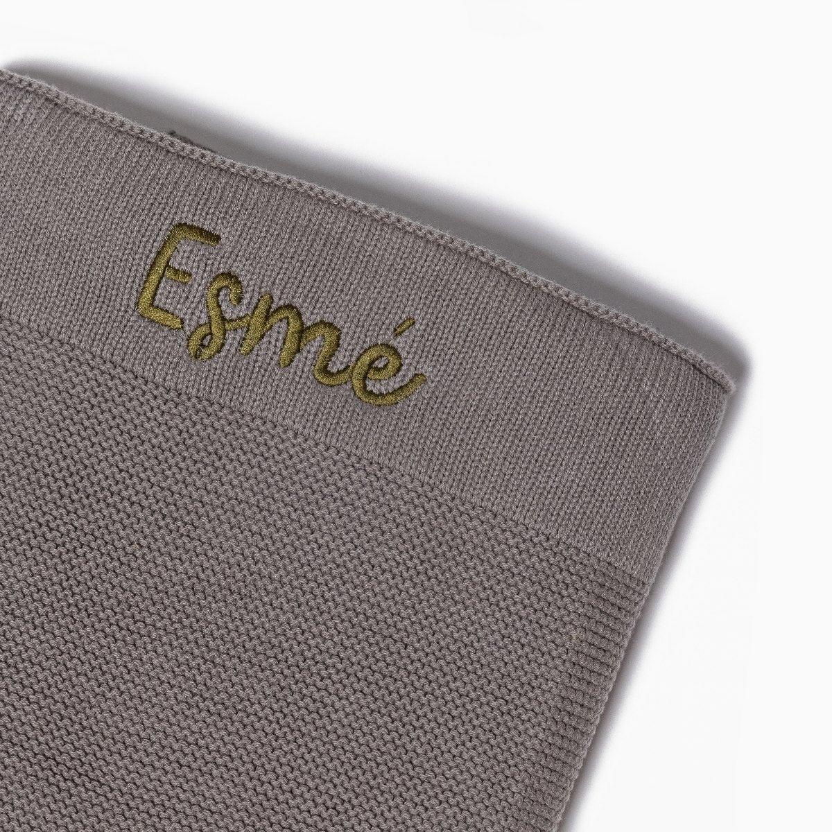 Personalised Olive Green Baby Blanket