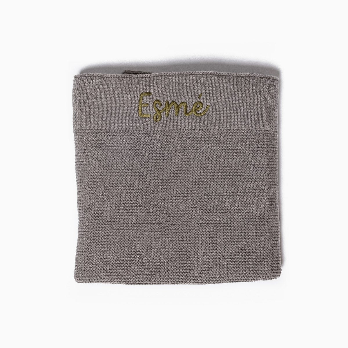 Personalised Olive Green Baby Blanket