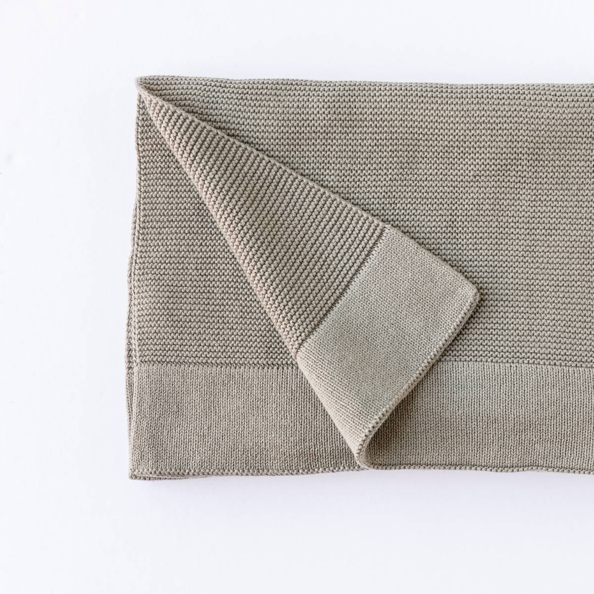 Personalised Knitted Baby Blanket - Olive Green Knitted Baby Blanket Little Poppet Store 