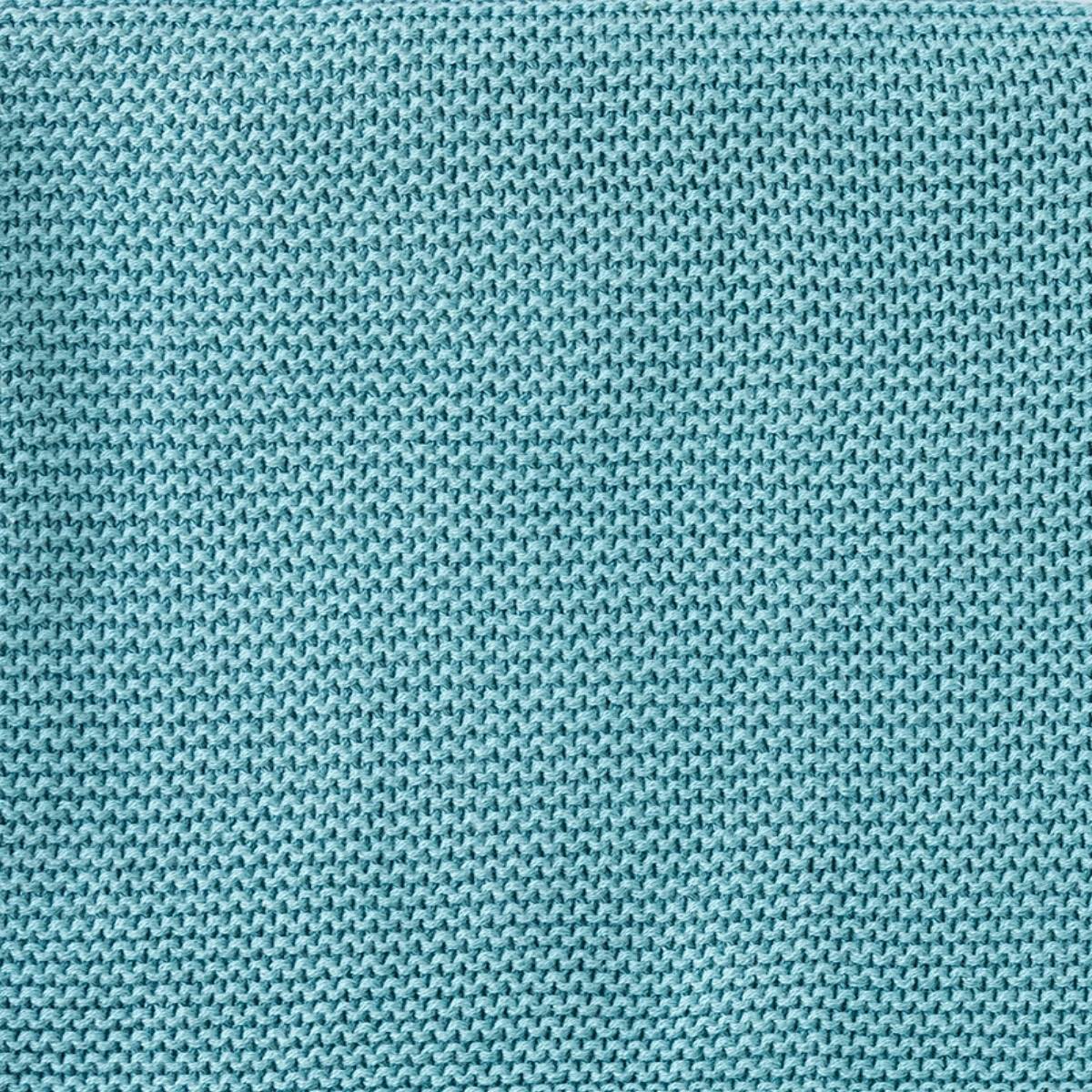Personalised Knitted Baby Blanket - Teal Knitted Baby Blanket Little Poppet Store 